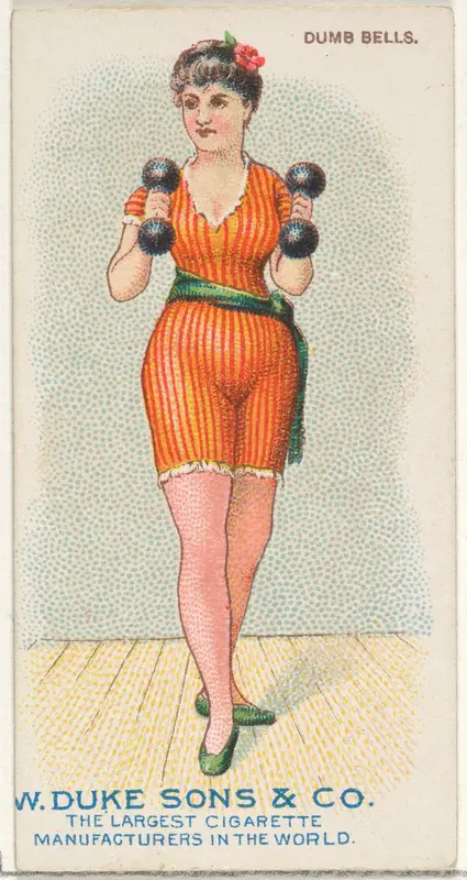 Dumb Bells, from the Gymnastic Exercises series (N77) for Duke brand cigarettes Wall Art by W. Duke, Sons & Co. - High-Resolution Digital Print