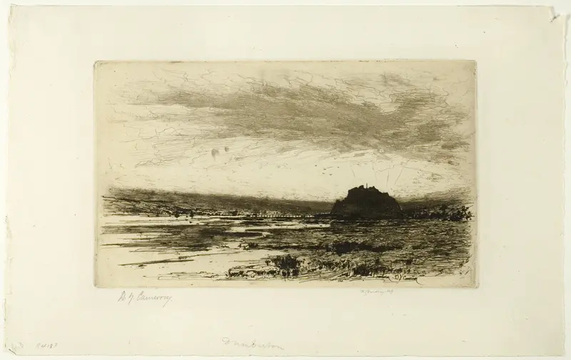 Dumbarton, plate eleven from the Clyde Set Wall Art by David Young Cameron - High-Resolution Digital Print