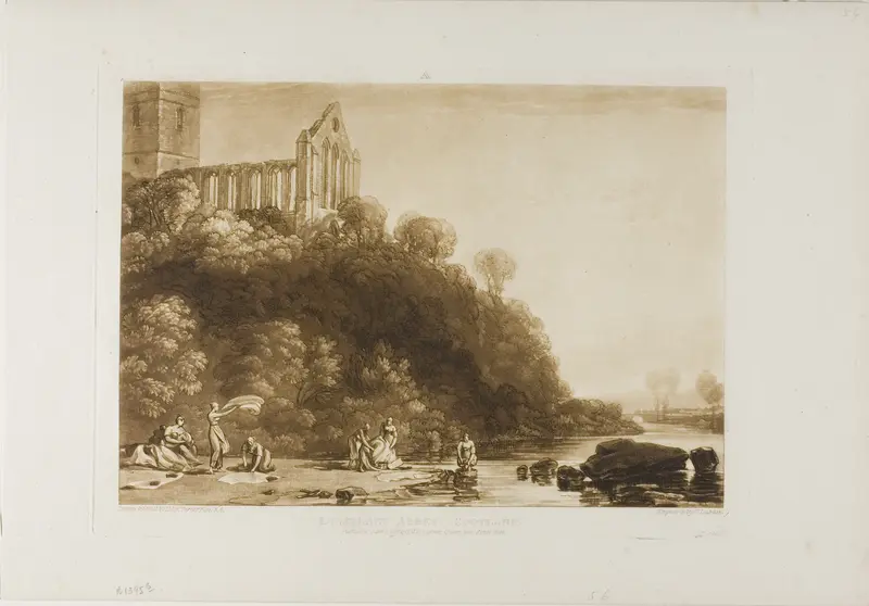 Dumblain Abbey, plate 56 from Liber Studiorum Wall Art by Joseph Mallord William Turner - High-Resolution Digital Print