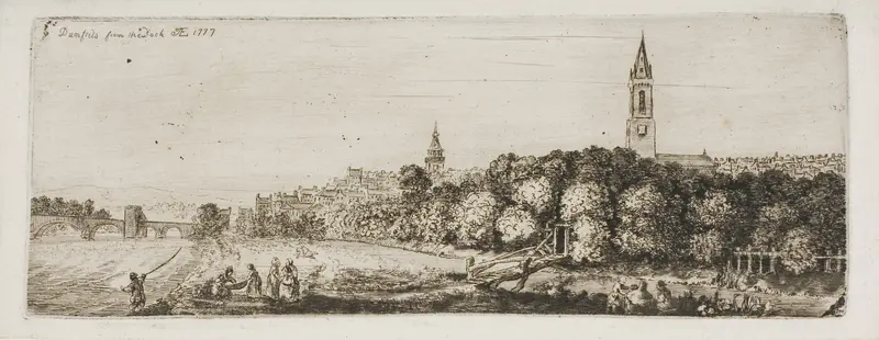 Dumfries from the Dock Wall Art by John Clerk of Eldin - High-Resolution Digital Print