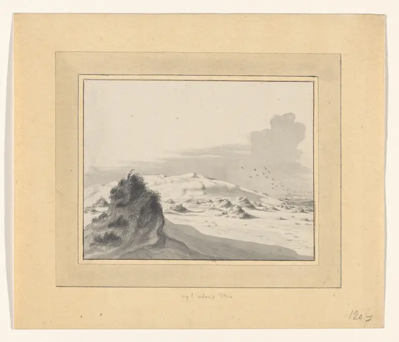 Dunes on Vlieland with Terschelling in the background Wall Art by Unknown - High-Resolution Digital Print