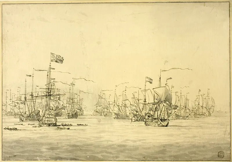 Dutch and English Fleets Wall Art by Willem van de Velde, II - High-Resolution Digital Print
