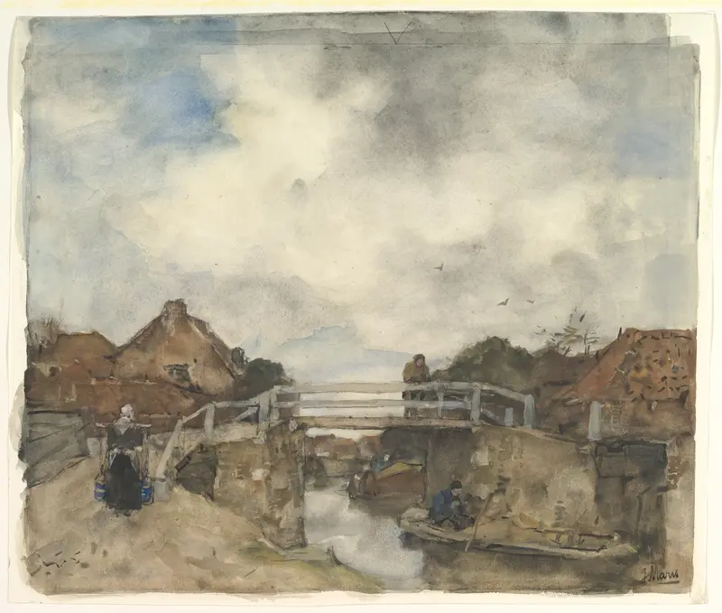 Dutch Canal, Rijswijk Wall Art by Jacob Maris - High-Resolution Digital Print
