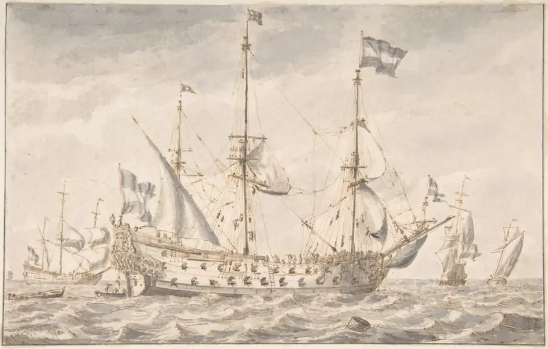Dutch Men Of War Wall Art by Willem van de Velde I - High-Resolution Digital Print