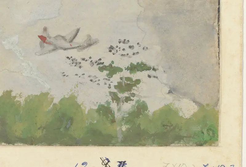 Dutch paratroopers being dropped at Maguwo airport Wall Art by Mohammad Toha Adimidjojo - High-Resolution Digital Print