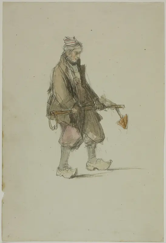 Dutch Sailor, Carrying an Anchor Wall Art by George Chambers - High-Resolution Digital Print