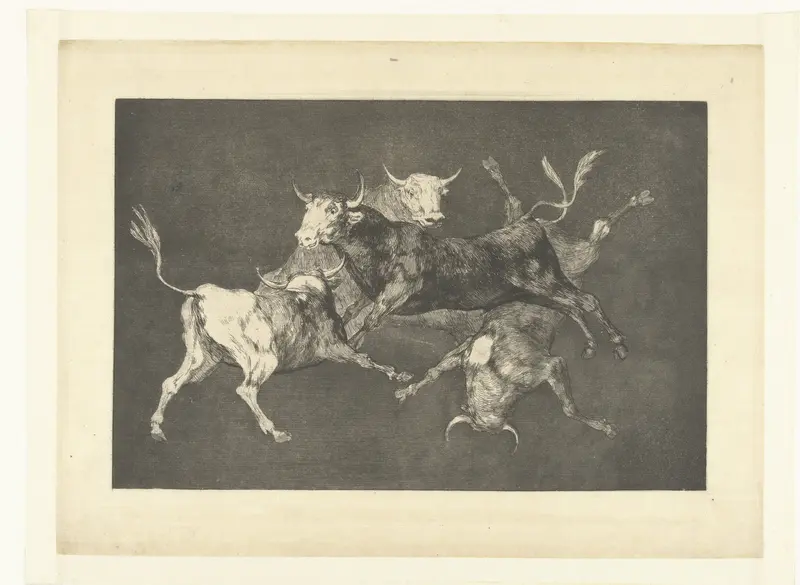 Dwaasheid van de kleine stieren Wall Art by Francisco de Goya - High-Resolution Digital Print