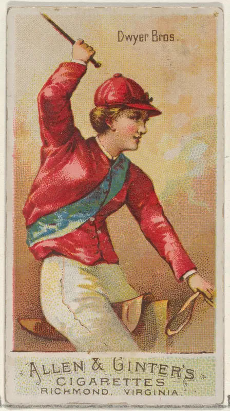 Dwyer Brothers, from the Racing Colors of the World series (N22a) for Allen & Ginter Cigarettes Wall Art by Allen & Ginter - High-Resolution Digital Print