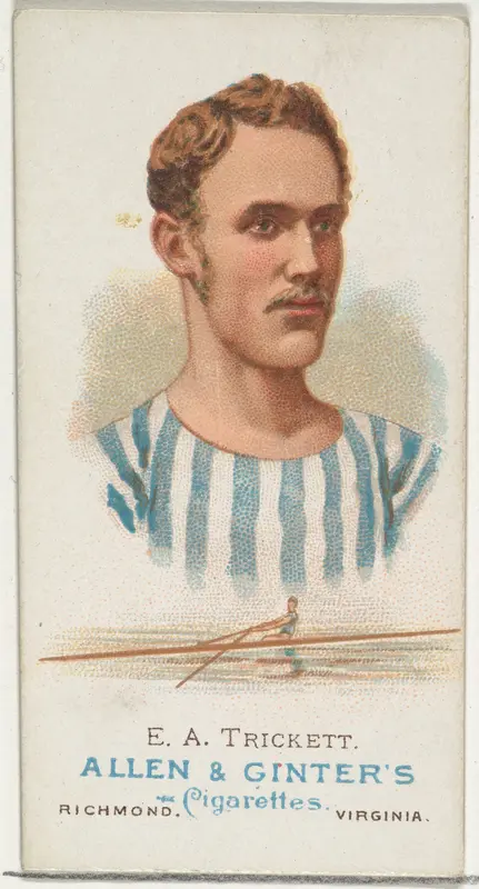 E.A. Trickett, Oarsman, from World's Champions, Series 1 (N28) for Allen & Ginter Cigarettes Wall Art by Allen & Ginter - High-Resolution Digital Print