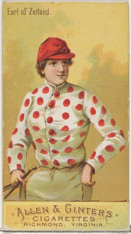 Earl of Zetland, from the Racing Colors of the World series (N22b) for Allen & Ginter Cigarettes Wall Art by Allen & Ginter - High-Resolution Digital Print