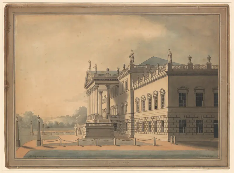 East Front of Wentworth Woodhouse, Yorkshire Wall Art by R. Blasson - High-Resolution Digital Print