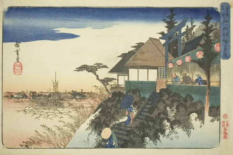 Eastern Ascent to the Kanda Myojin Shrine (Kanda Myojin higashizaka), from the series "Famous Places in the Eastern Capital (Toto meisho)"