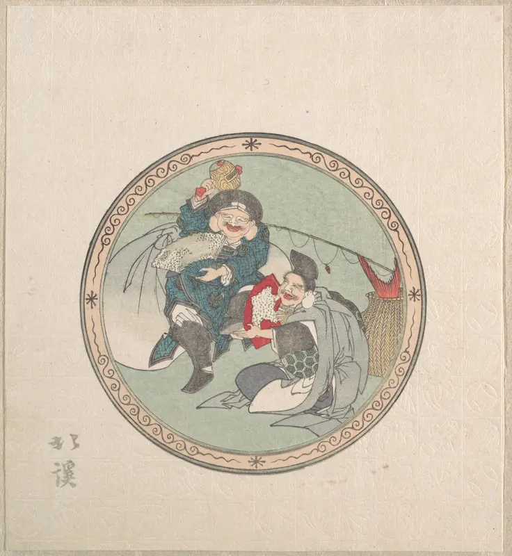 Ebisu and Daikoku; Two of the Seven Gods of Good Fortune