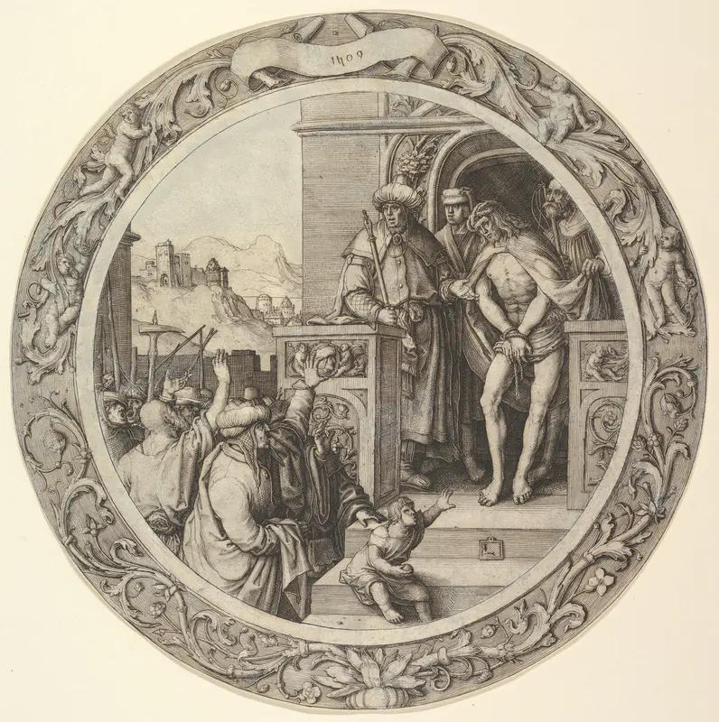Ecce Homo, from the Circular Passion Wall Art by Lucas van Leyden - High-Resolution Digital Print