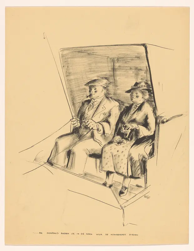 Echtpaar in paard en wagen Wall Art by Unknown - High-Resolution Digital Print