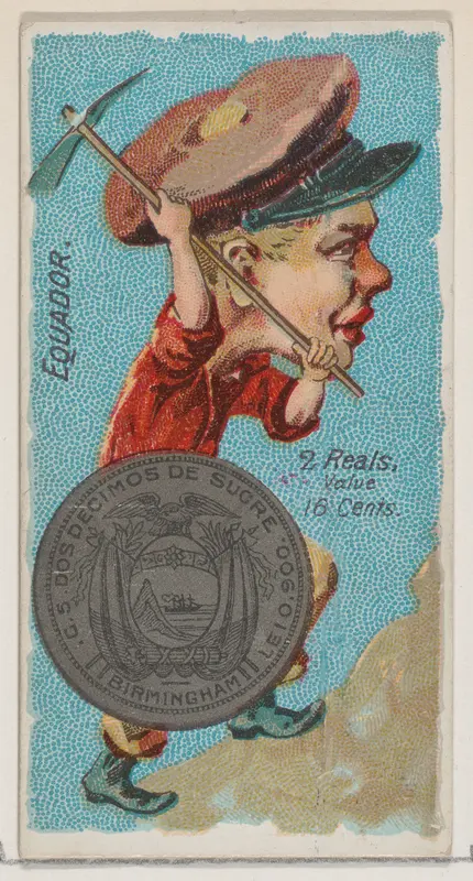 Ecuador, 2 Reals, from the series Coins of All Nations (N72, variation 2) for Duke brand cigarettes Wall Art by W. Duke, Sons & Co. - High-Resolution Digital Print