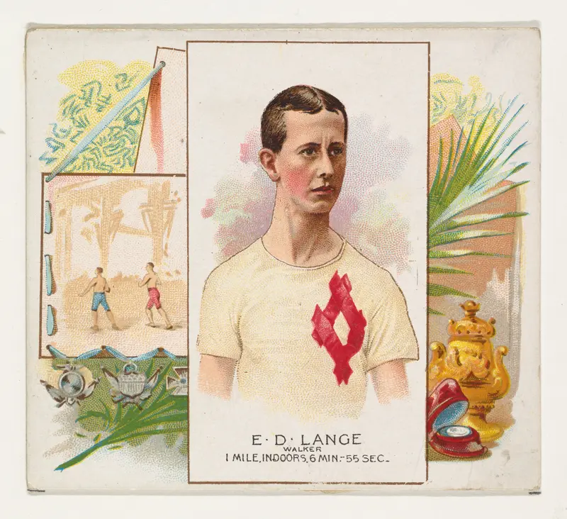 E.D. Lange, Walker, from World's Champions, Second Series (N43) for Allen & Ginter Cigarettes Wall Art by Allen & Ginter - High-Resolution Digital Print