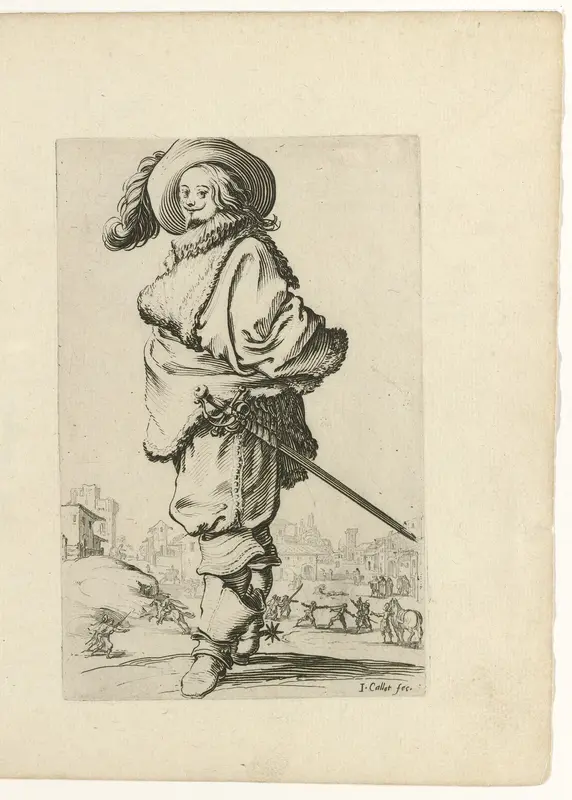 Edelman in met degen en laarzen met sporen, naar links Wall Art by Unknown - High-Resolution Digital Print