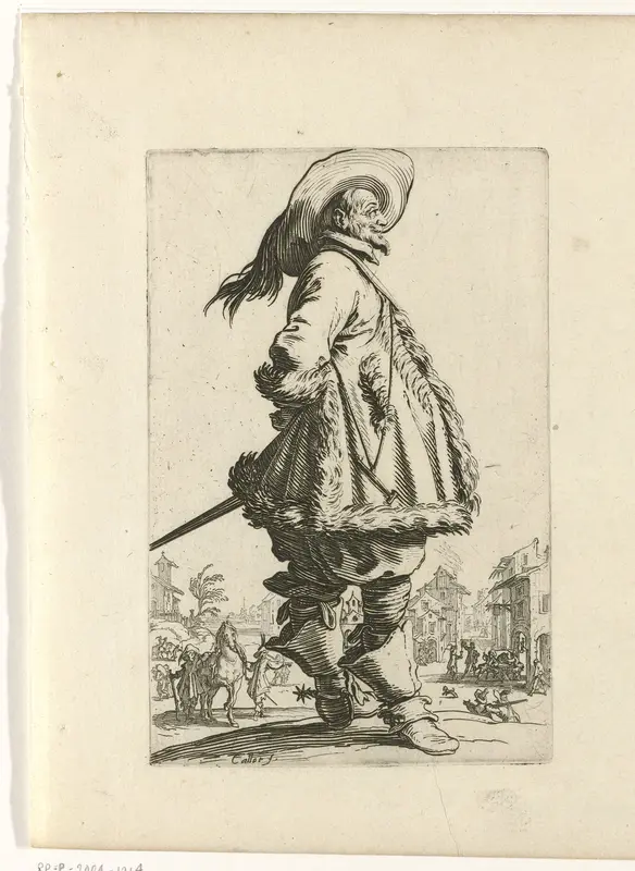 Edelman in met degen, naar rechts Wall Art by Unknown - High-Resolution Digital Print