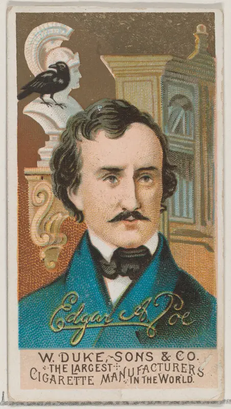 Edgar Allan Poe, from the series Great Americans (N76) for Duke brand cigarettes Wall Art by W. Duke, Sons & Co. - High-Resolution Digital Print