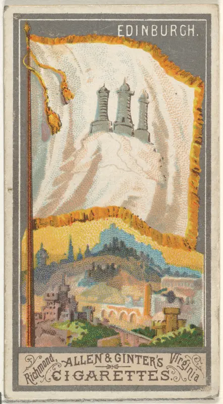 Edinburgh, from the City Flags series (N6) for Allen & Ginter Cigarettes Brands Wall Art by Allen & Ginter - High-Resolution Digital Print