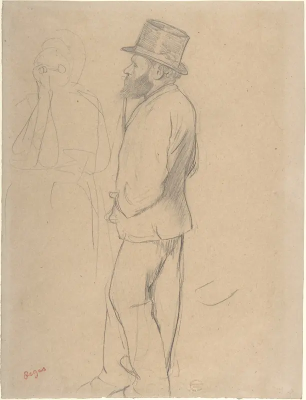 Édouard Manet at the Races Wall Art by Edgar Degas - High-Resolution Digital Print