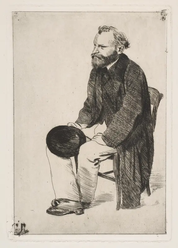 Édouard Manet, Seated, Turned to the Left Wall Art by Edgar Degas - High-Resolution Digital Print