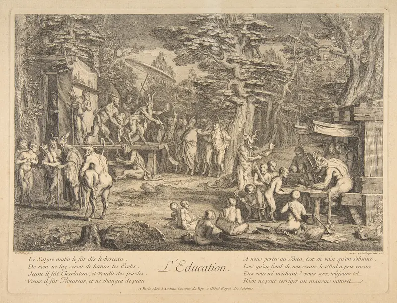 Education Wall Art by Claude Gillot - High-Resolution Digital Print