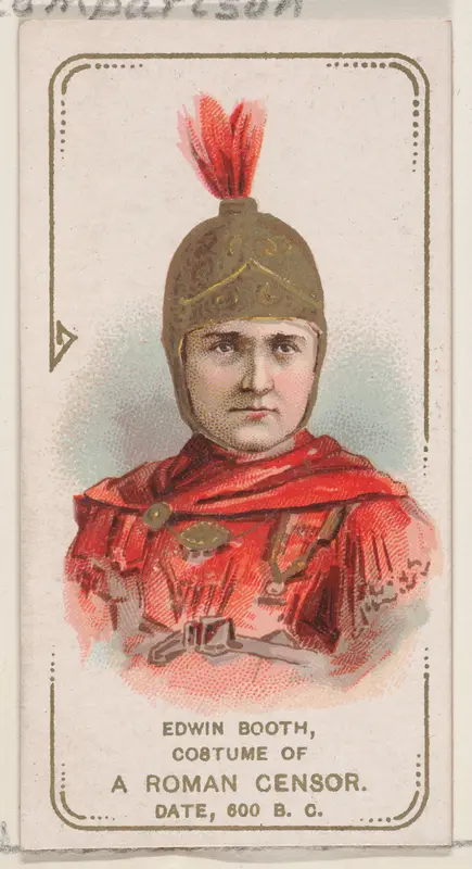 Edwin Booth in the Costume of a Roman Censor from 600 B.C., from the set Actors and Actresses, First Series (N70) for Duke brand cigarettes Wall Art by W. Duke, Sons & Co. - High-Resolution Digital Print