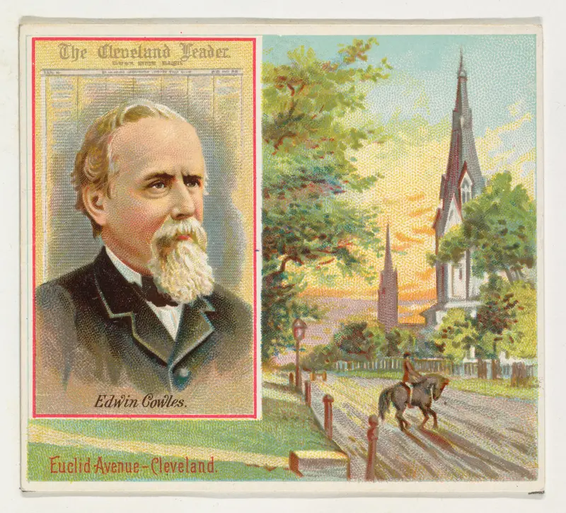 Edwin Cowles, The Cleveland Leader, from the American Editors series (N35) for Allen & Ginter Cigarettes Wall Art by Allen & Ginter - High-Resolution Digital Print