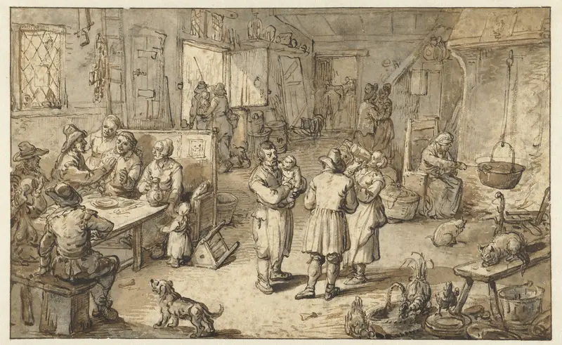 Een boerenbinnenhuis Wall Art by anonymous - High-Resolution Digital Print