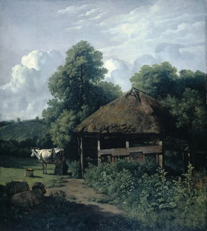 Een bouwhoeve in Gelderland Wall Art by Wouter Johannes van Troostwijk - High-Resolution Digital Print