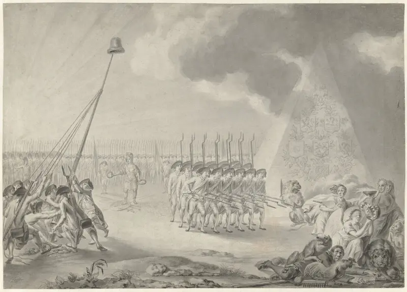 Een corps Patriotten trekt op Wall Art by Unknown - High-Resolution Digital Print