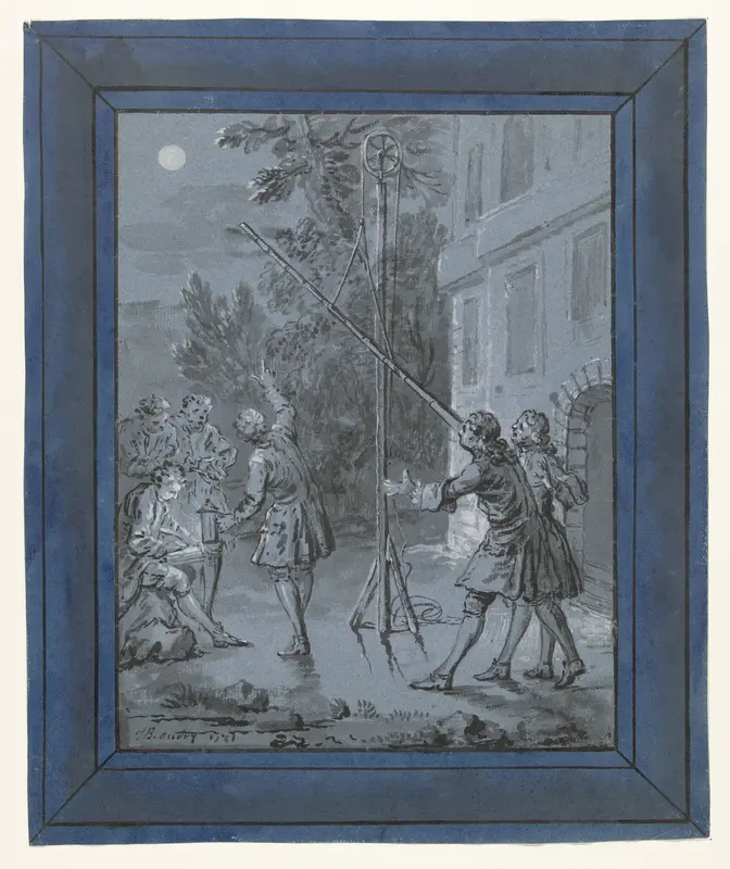 Een dier in de maan / Un Animal dans la Lune Wall Art by Jean-Baptiste Oudry - High-Resolution Digital Print