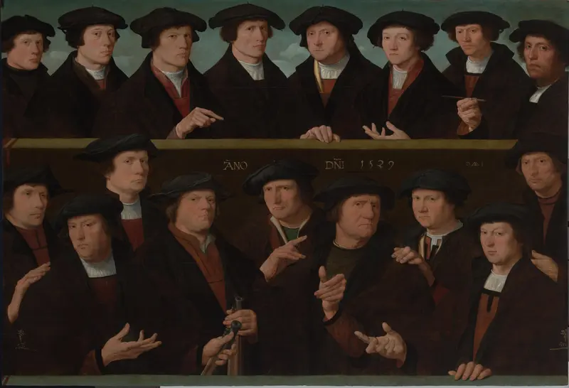 Een groep schutters Wall Art by Dirck Jacobsz - High-Resolution Digital Print