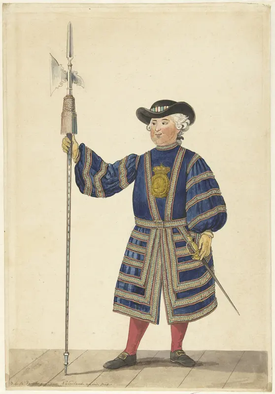 Een hellebaardier Wall Art by Isaac Lodewijk la Fargue van Nieuwland - High-Resolution Digital Print
