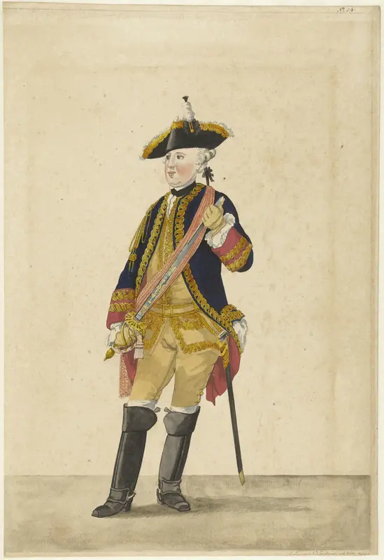 Een kolonel van de Garde du Corps Wall Art by Isaac Lodewijk la Fargue van Nieuwland - High-Resolution Digital Print