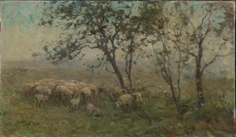 Een kudde schapen Wall Art by Unknown - High-Resolution Digital Print