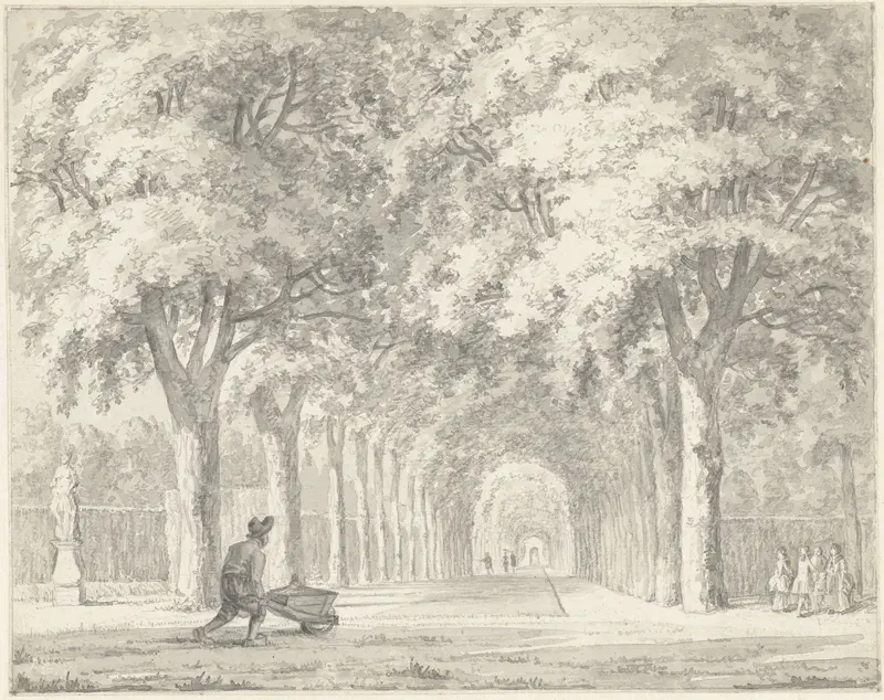 Een laan op een buitenplaats (Velserbeek?) Wall Art by Johann Goll van Frankenstein (I) - High-Resolution Digital Print