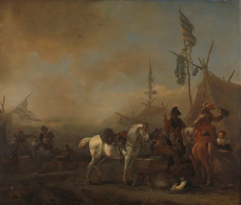 Een legerkamp Wall Art by Unknown - High-Resolution Digital Print