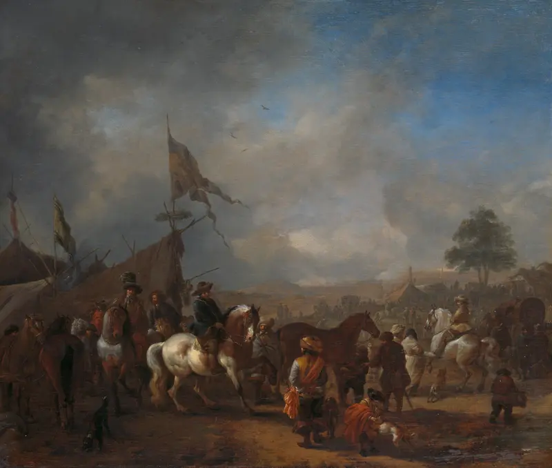 Een legerkamp Wall Art by Philips Wouwerman - High-Resolution Digital Print