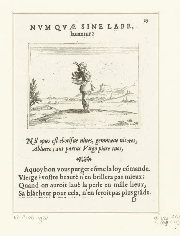 Een man wast een parel Wall Art by Jacques Callot - High-Resolution Digital Print