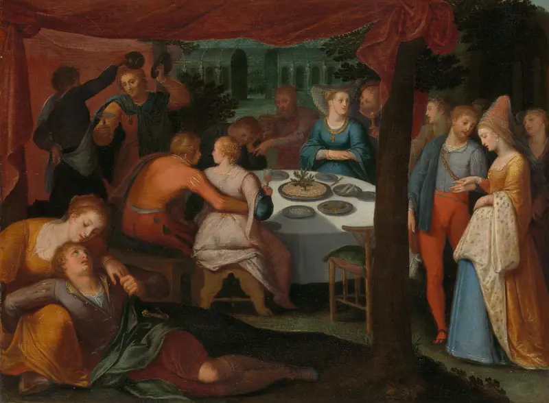 Een nachtelijk feestmaal Wall Art by Otto van Veen - High-Resolution Digital Print