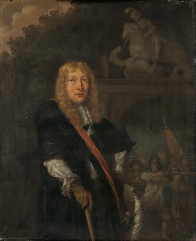 Een officier van de Leidse schutterij voor de poort van de Sint Jorisdoelen Wall Art by Domenicus van Tol - High-Resolution Digital Print