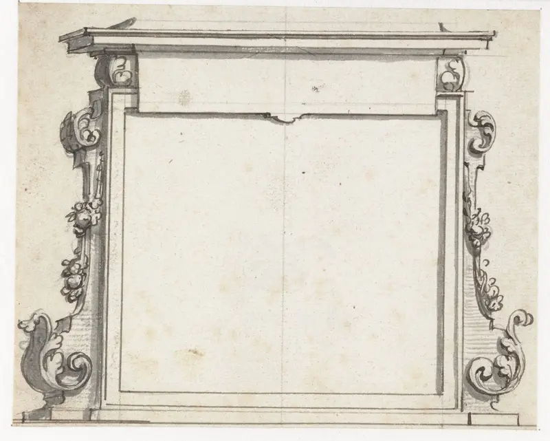 Een rechthoekige architecturale cartouche Wall Art by Pieter Jansz - High-Resolution Digital Print