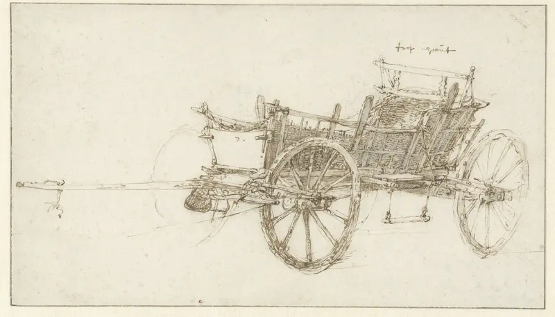 Een reiswagen Wall Art by Isaac van Ostade - High-Resolution Digital Print