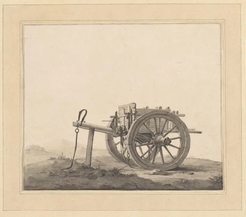 Een schelpenkar in landschap Wall Art by Hendrik van Cranenburgh - High-Resolution Digital Print