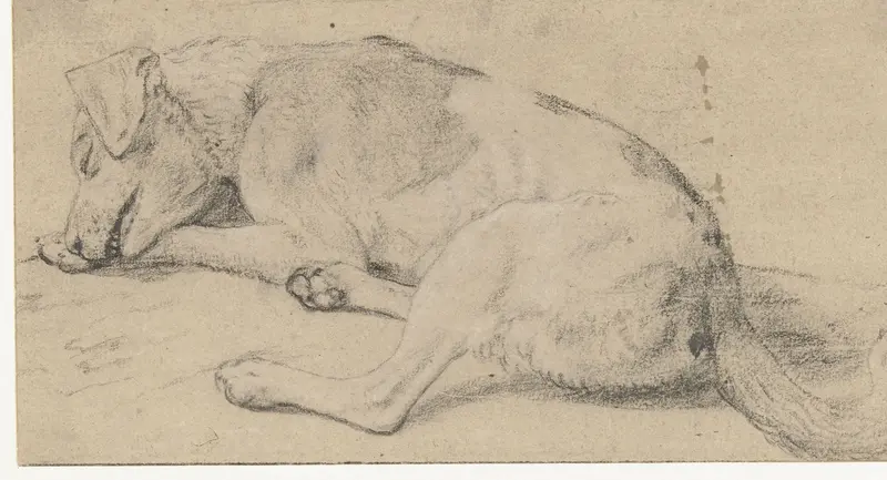 Een slapende hond Wall Art by Frans Snijders - High-Resolution Digital Print