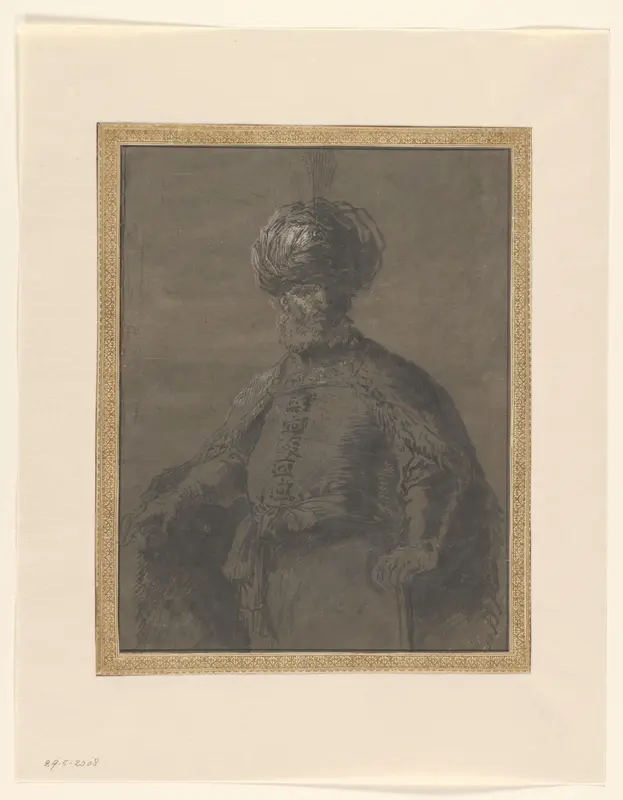 Een staande Oosterling Wall Art by Leonaert Bramer - High-Resolution Digital Print