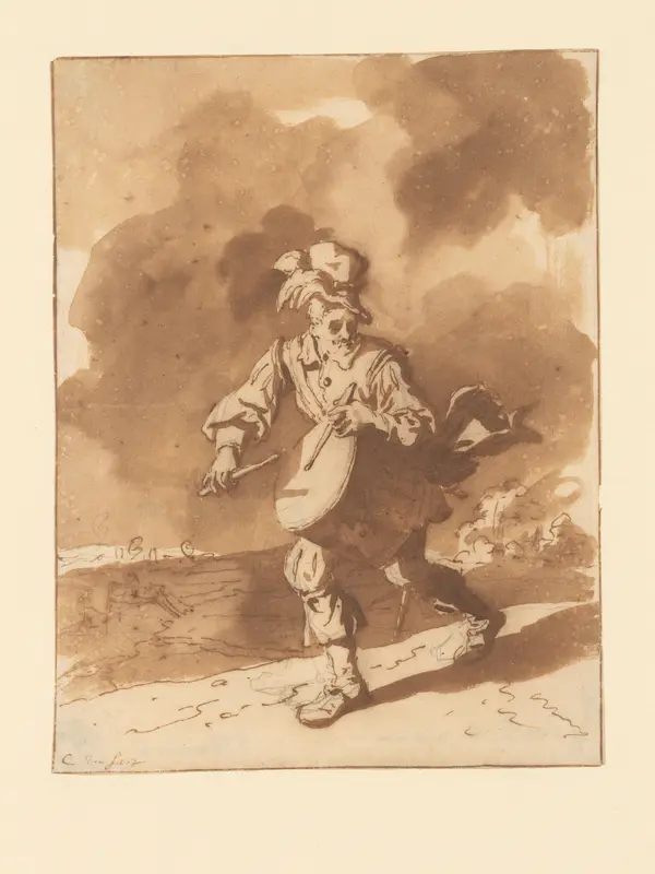 Een trommelslager Wall Art by Cornelis Dusart - High-Resolution Digital Print
